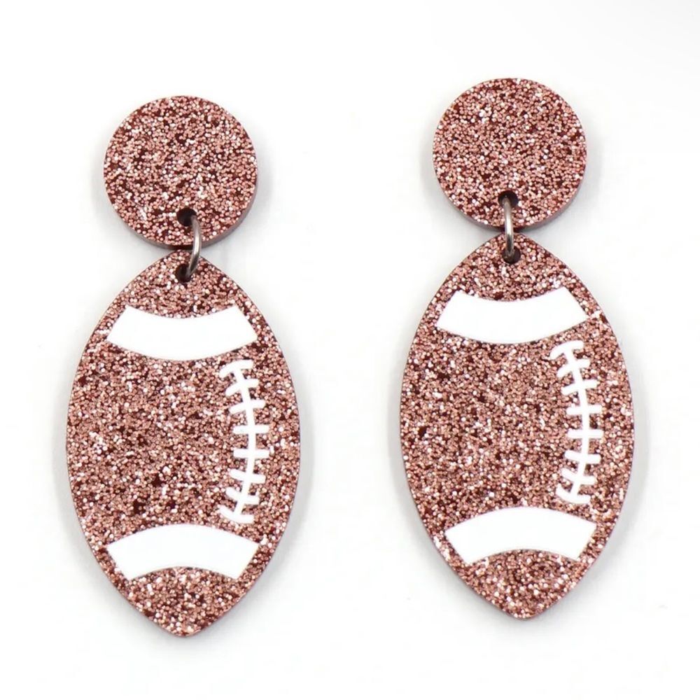 American Football  Earrings Rugby  Acrylic stainless steel earrings